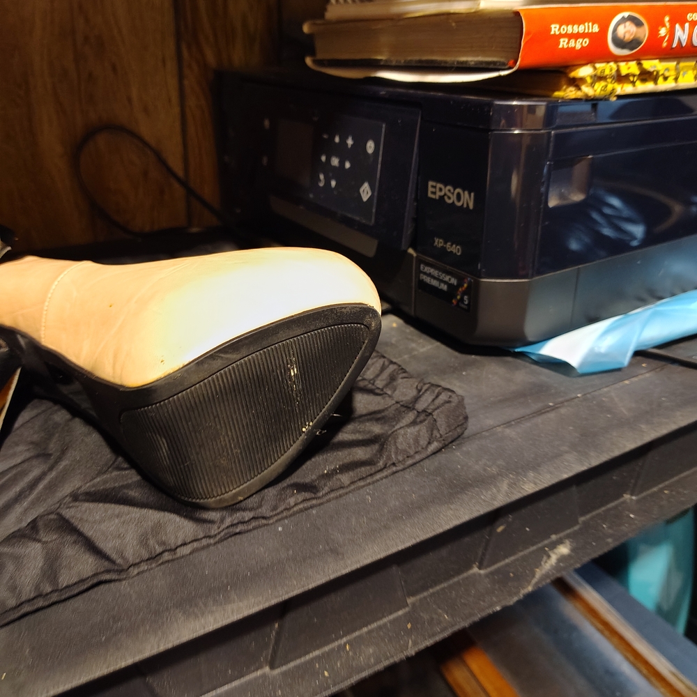 Shoe Dazzle Beautiful Attractive Beige/pink And Black Stilettos